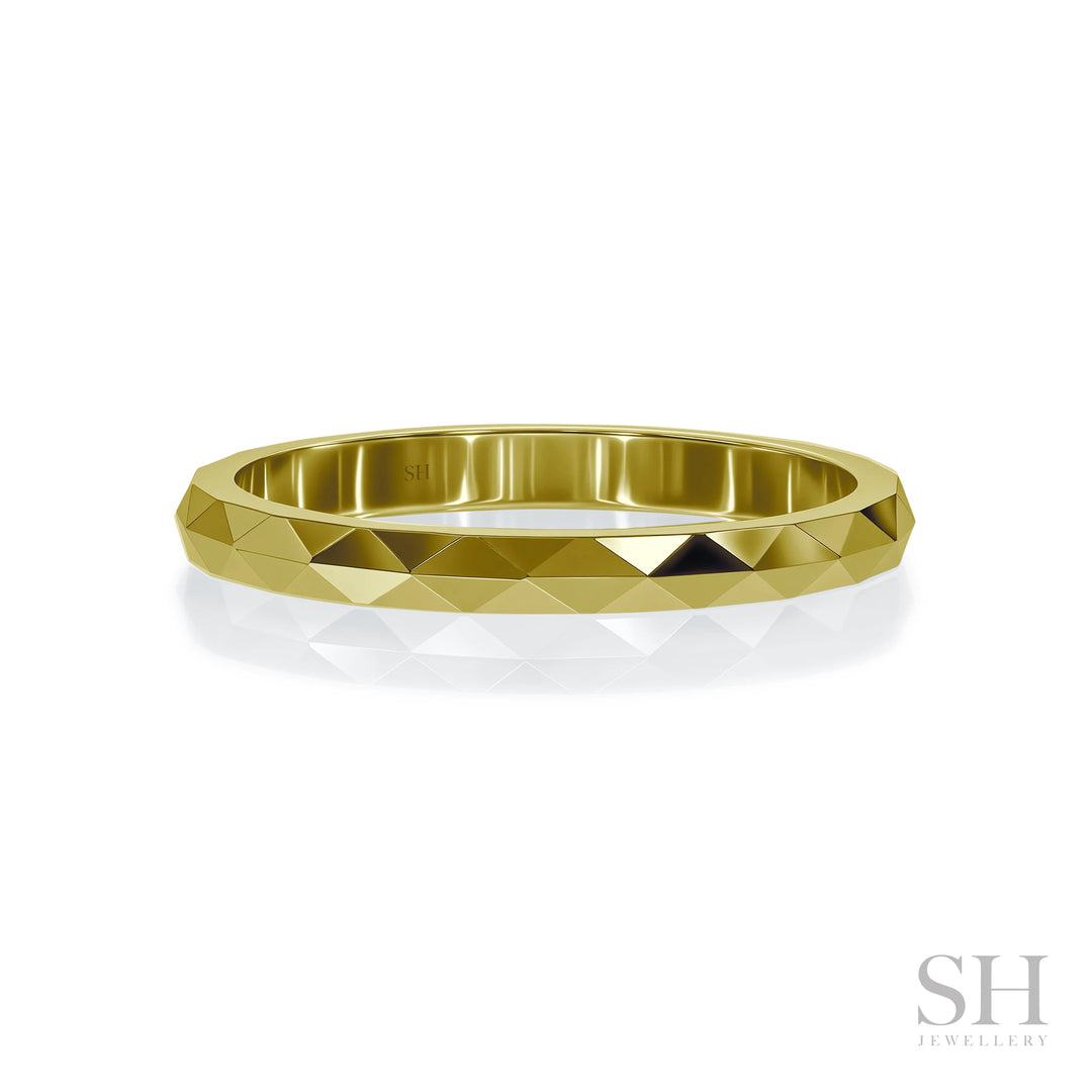 Prism Wedding Ring (2mm) - W1153 — 18kt Yellow Gold (Clearance)
