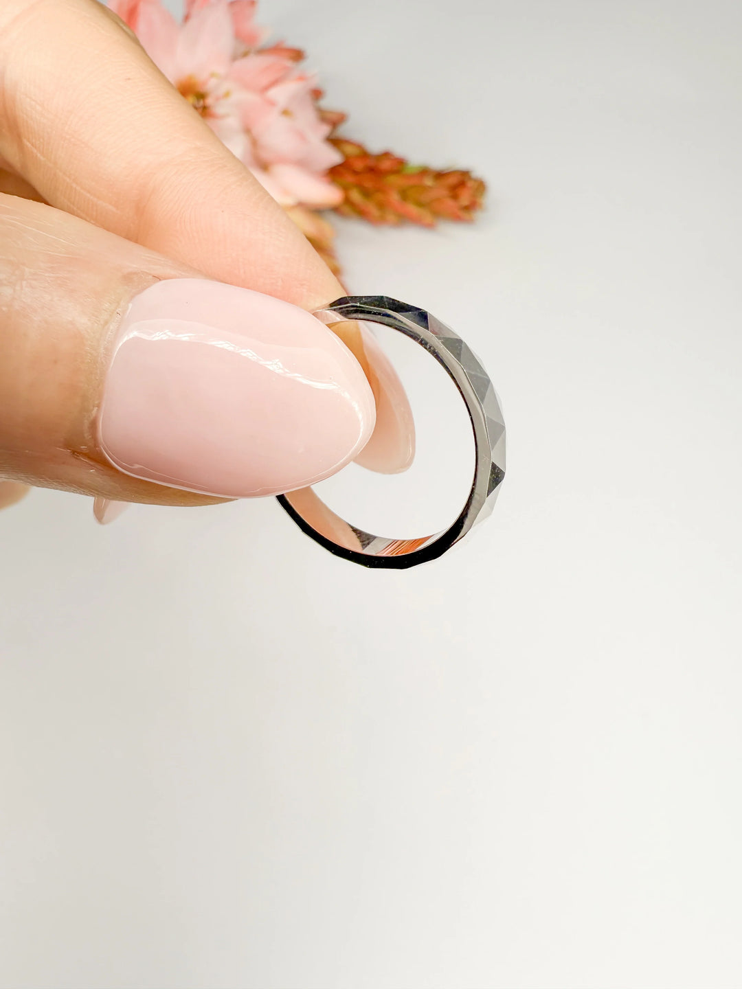 Prism Wedding Ring (3mm) - W1154 — 18kt White Gold (Clearance)