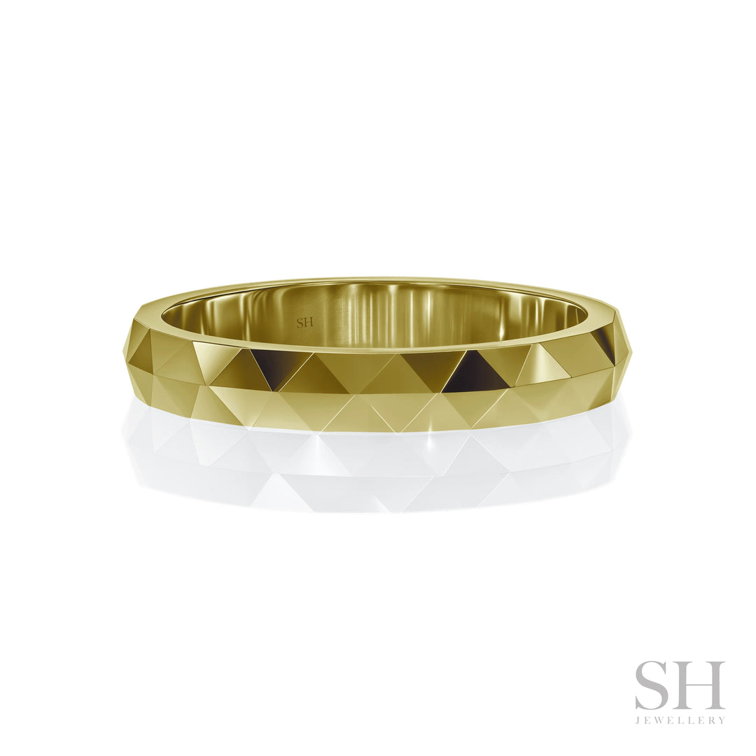Prism Wedding Ring (3mm) - W1154 — 18kt Yellow Gold (Clearance)