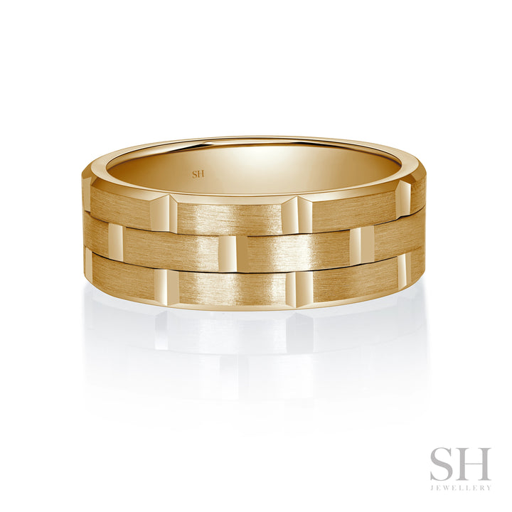 Tectonic Men's Wedding Ring (7.5mm) - W1166