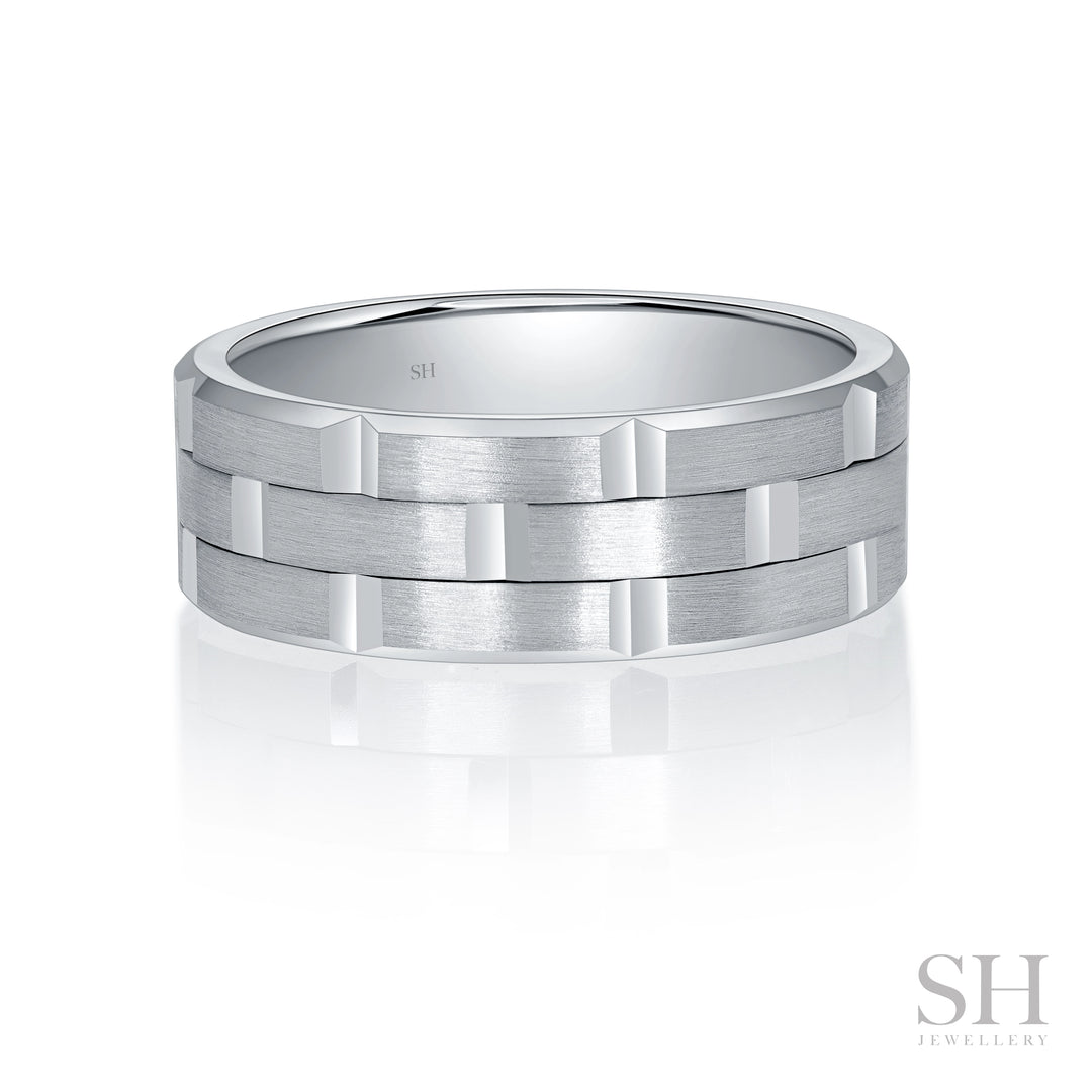Tectonic Men's Wedding Ring (7.5mm) - W1166