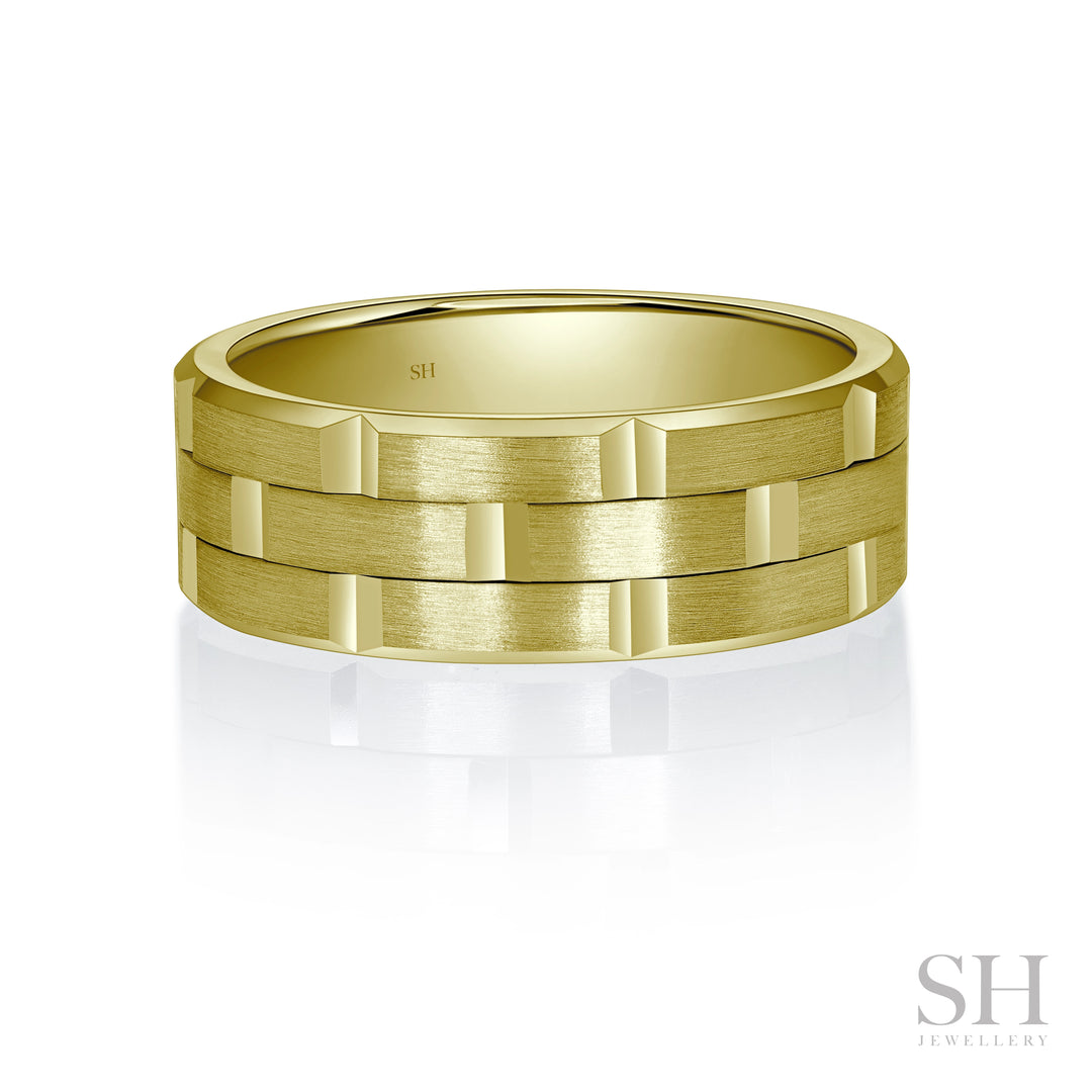 Tectonic Men's Wedding Ring (7.5mm) - W1166