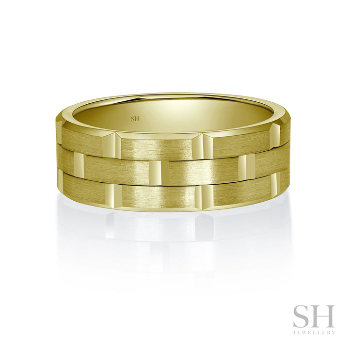 Tectonic Men's Wedding Ring (7.5mm) - W1166