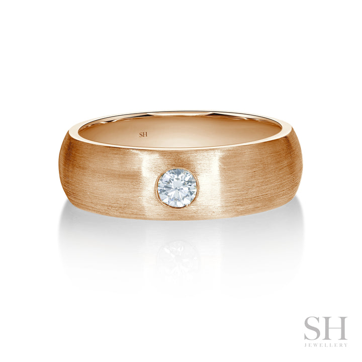 Horizon Men's Half Round Diamond Wedding Ring (7mm) - W1172