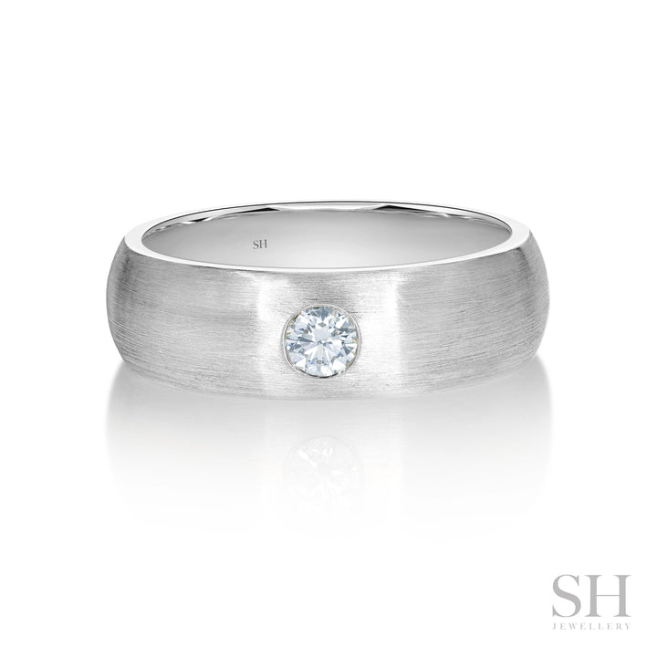 Horizon Men's Half Round Diamond Wedding Ring (7mm) - W1172