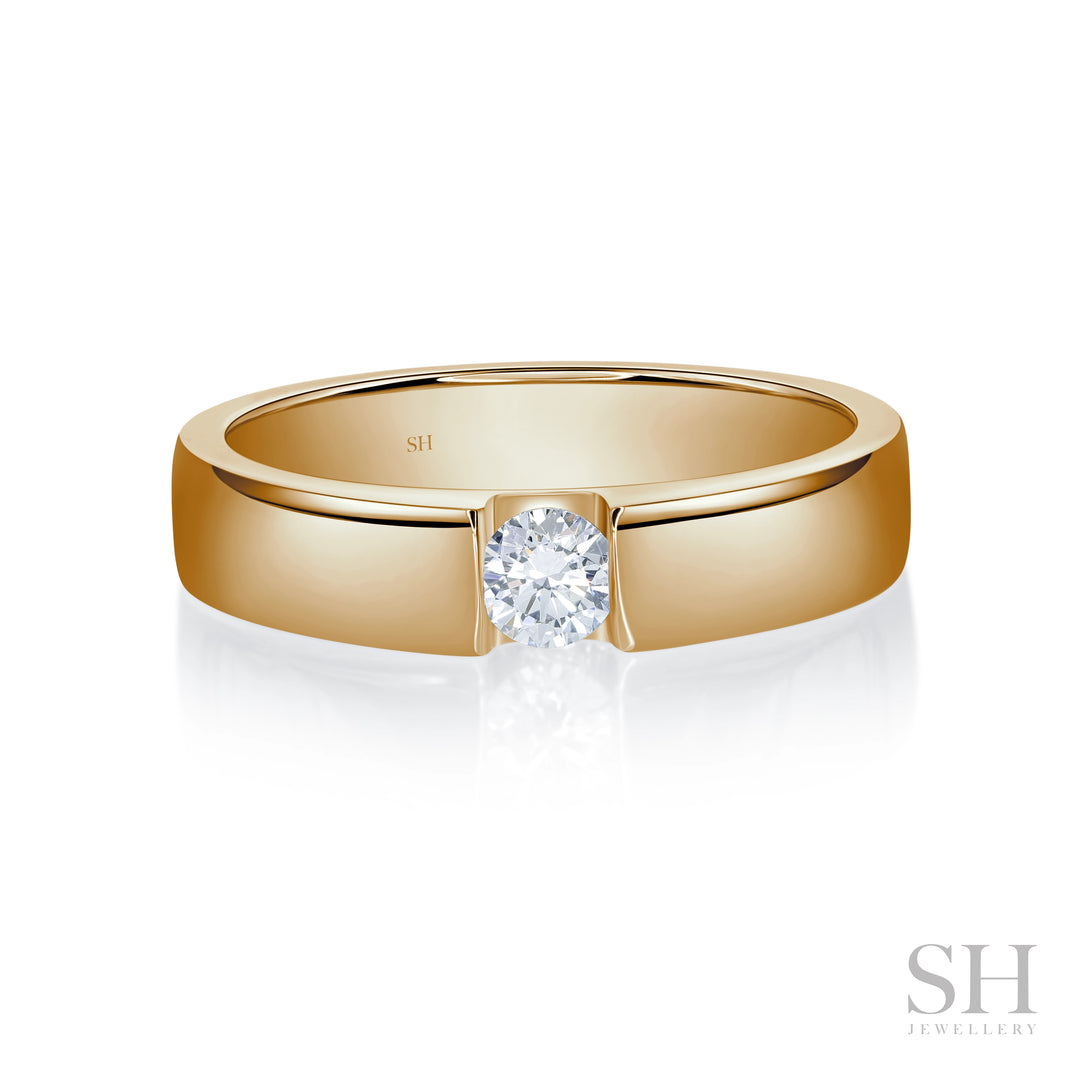 Gravity Wedding Ring with Polished Surface (4.7mm) - W1177
