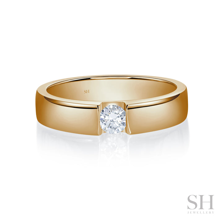 Gravity Wedding Ring with Polished Surface (4.7mm) - W1177