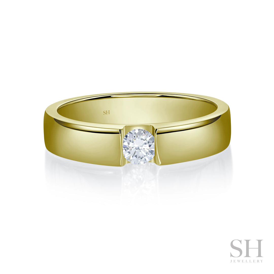 Gravity Wedding Ring with Polished Surface (4.7mm) - W1177