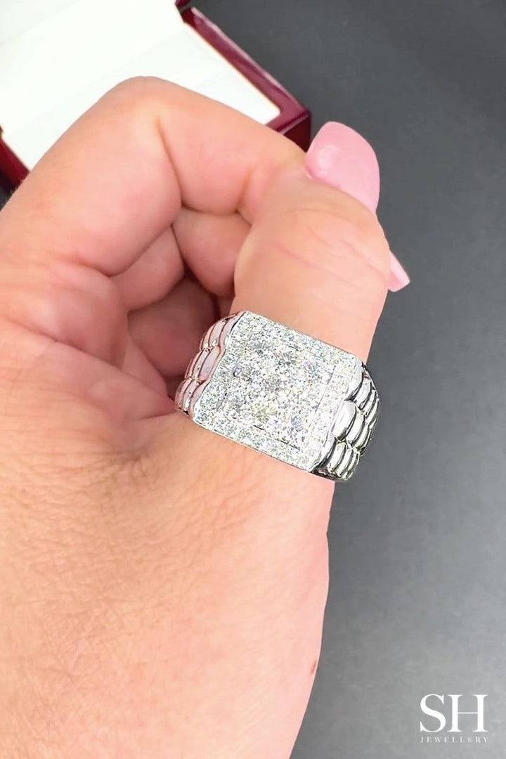 Waveforce Men's Diamond Ring - W1180 — 18kt White Gold (Clearance)