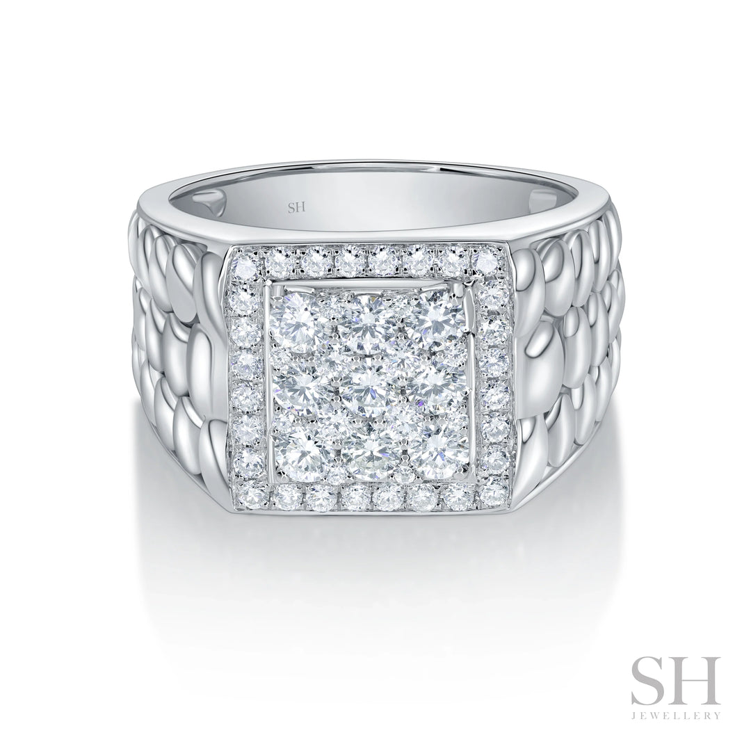 Waveforce Men's Diamond Ring - W1180 — 18kt White Gold (Clearance)