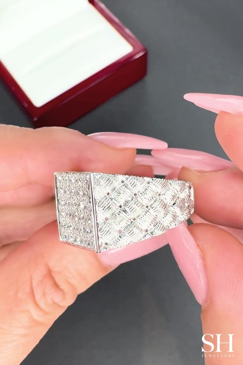 Forge Men's Diamond Ring - W1181 — 18kt White Gold (Clearance)