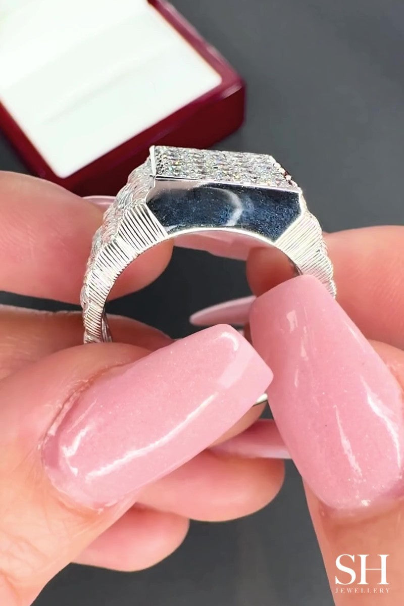 Forge Men's Diamond Ring - W1181 — 18kt White Gold (Clearance)
