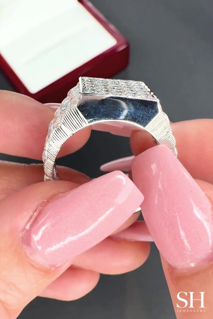 Forge Men's Diamond Ring - W1181 — 18kt White Gold (Clearance)
