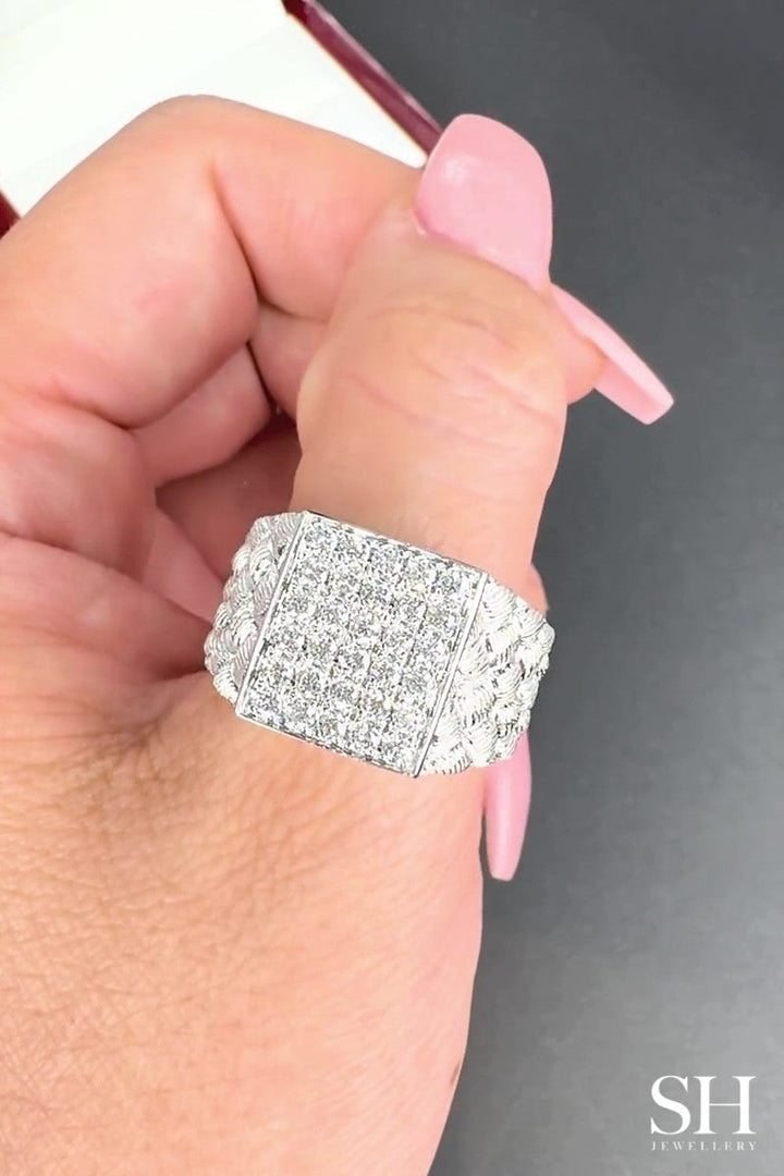 Forge Men's Diamond Ring - W1181 — 18kt White Gold (Clearance)