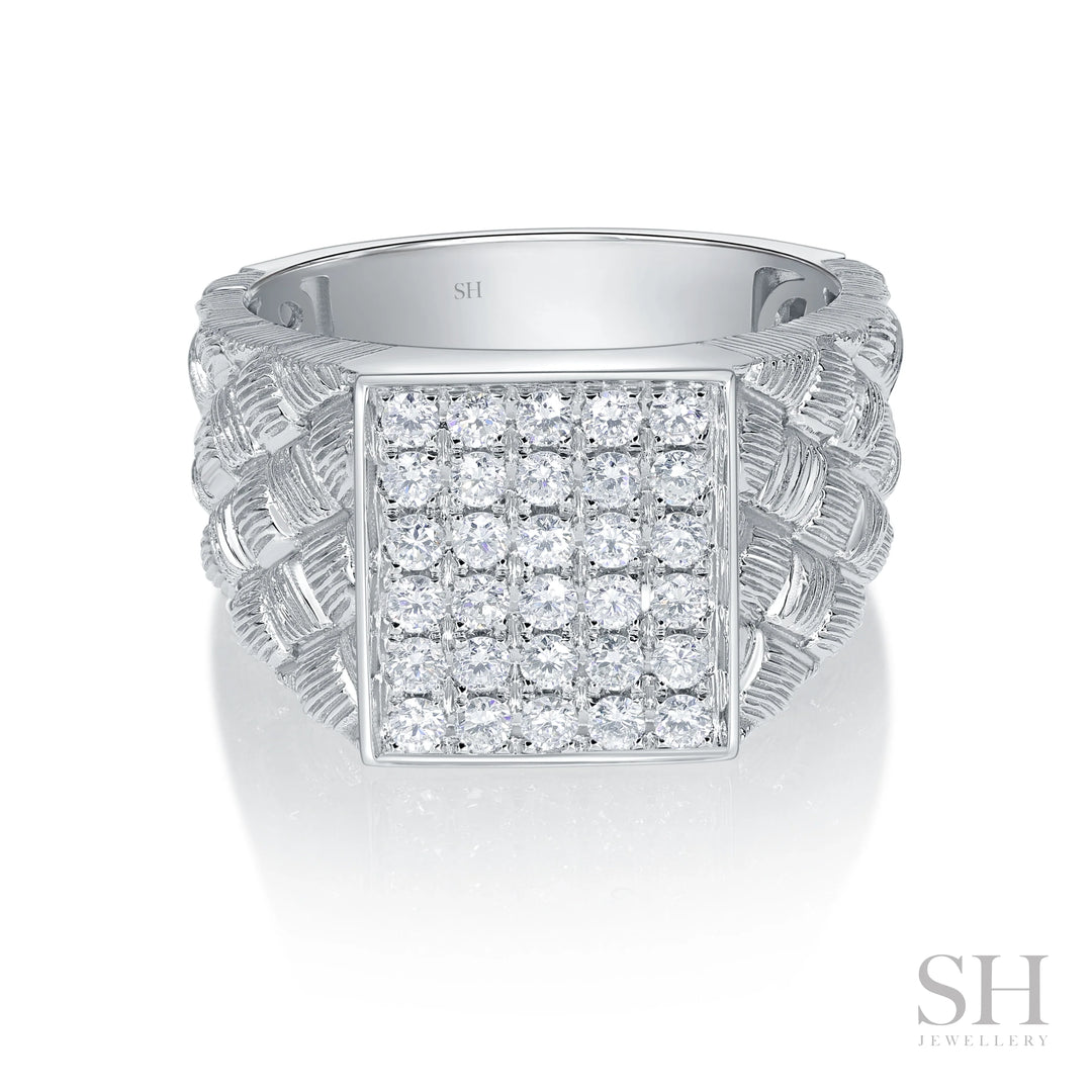 Forge Men's Diamond Ring - W1181 — 18kt White Gold (Clearance)