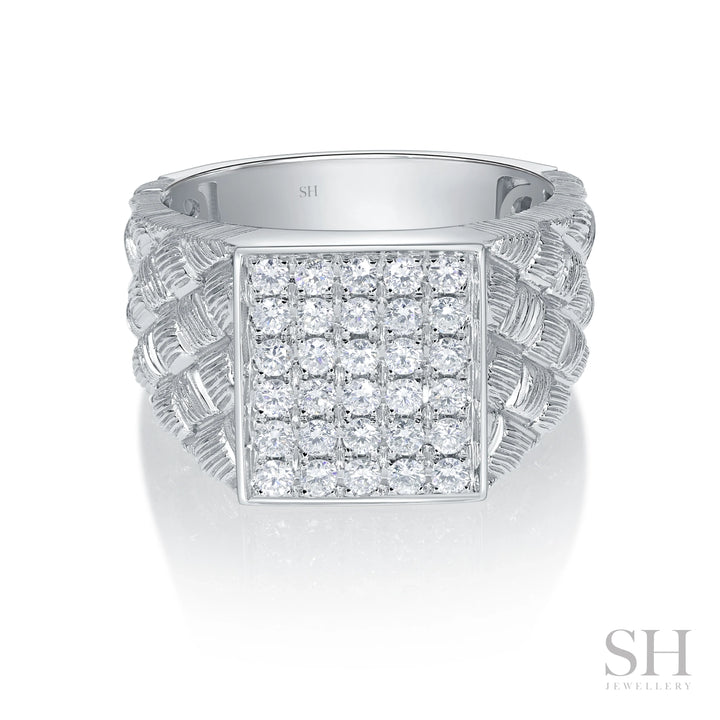 Forge Men's Diamond Ring - W1181 — 18kt White Gold (Clearance)