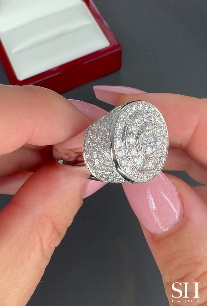 Legacy Men's Diamond Ring (17.5mm) - W1182 — 18kt White Gold (Clearance)