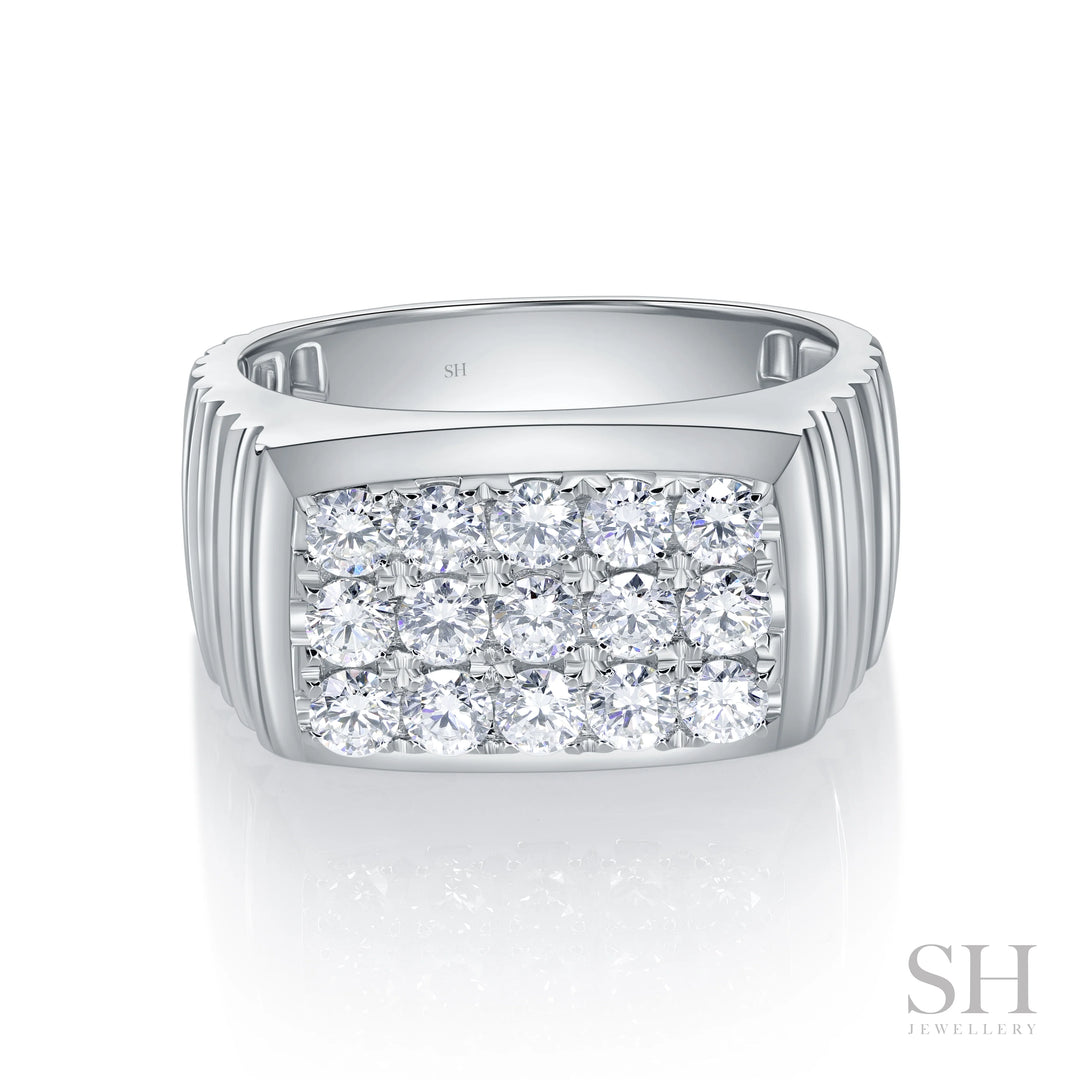 Array Men's Diamond Ring (11.7mm) - W1184 — 18kt White Gold (Clearance)
