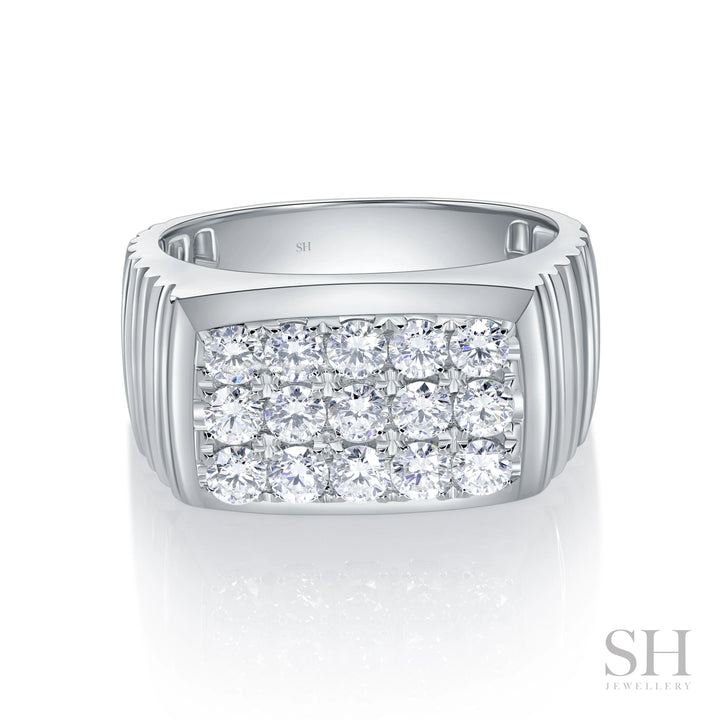 Array Men's Diamond Ring (11.7mm) - W1184 — 18kt White Gold (Clearance)