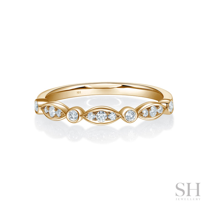 Channel Set Marquise Panels Diamond Ring (2.5mm) - W1257