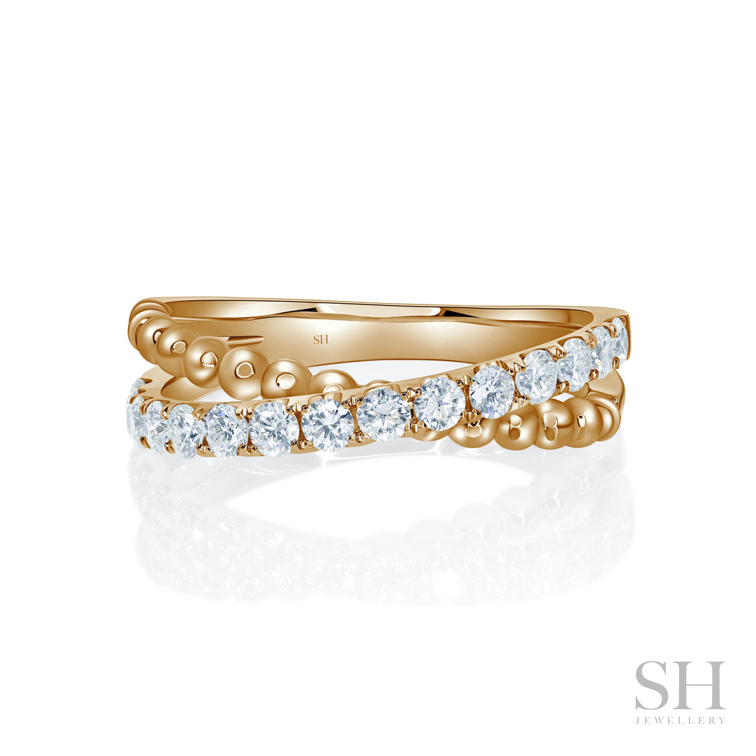 Beaded Pavé Crossover (5mm) - W1261