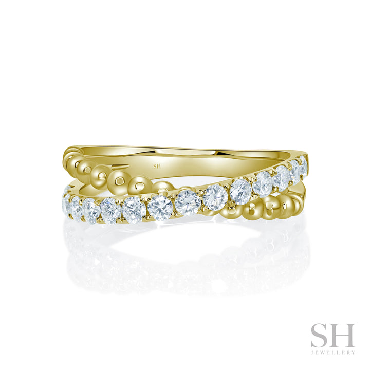 Beaded Pavé Crossover (5mm) - W1261