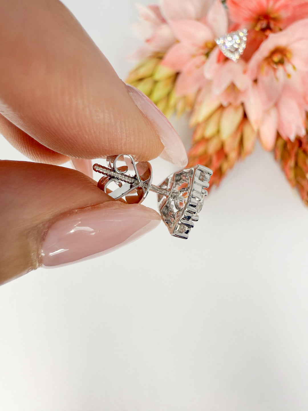 Trilight Halo Earrings (0.35ct centre) - W1325 — 18kt White Gold · 0.34ct D SI2 (Clearance)