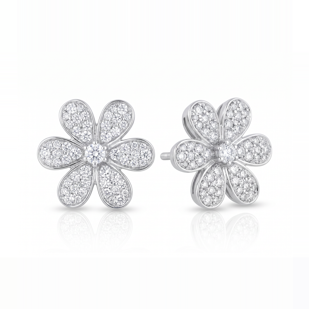 Pavé Daisy Stud Earrings — 0.54ct TW (Clearance)