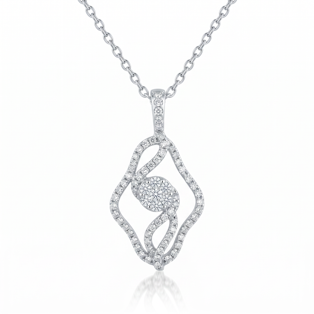 Diamond Swirl Pendant — 0.82ct TW