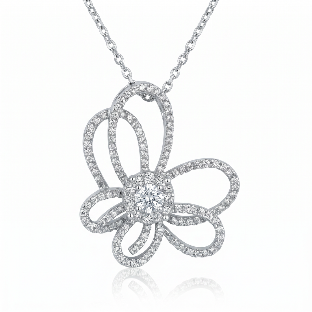 Diamond Butterfly Pendant — 0.71ct TW