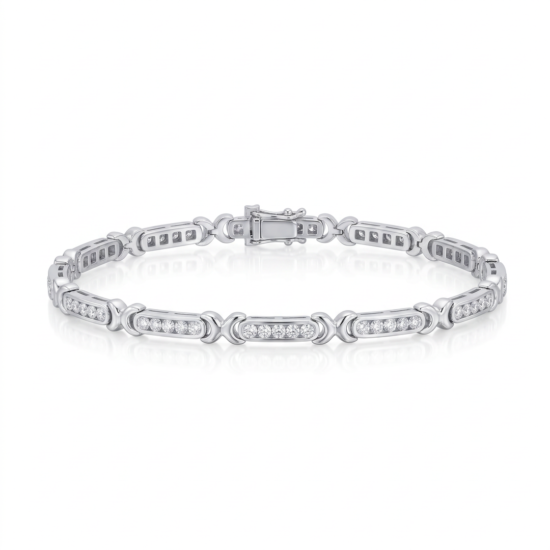 Diamond Bar-Link Bracelet — 2.25ct TW