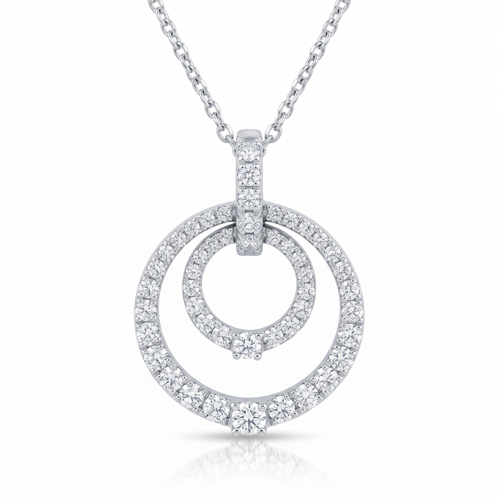 Double Circle Diamond Pendant — 0.45ct TW