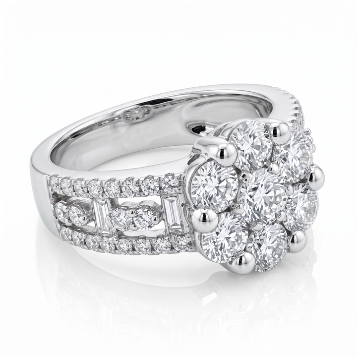 Diamond Cluster Halo Ring — 1.70ct TW