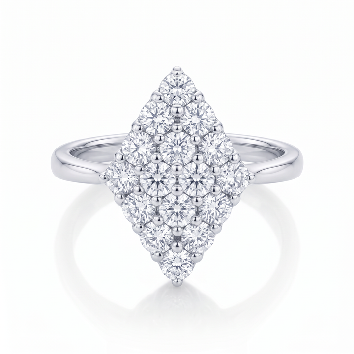 Kite-Shaped Diamond Cluster Ring — 1.12ct TW