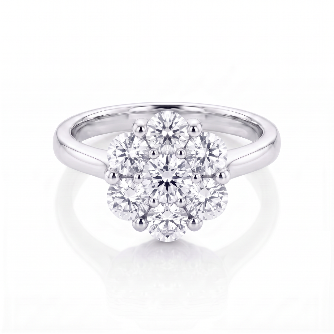 Diamond Flower Cluster Ring — 0.34ct TW