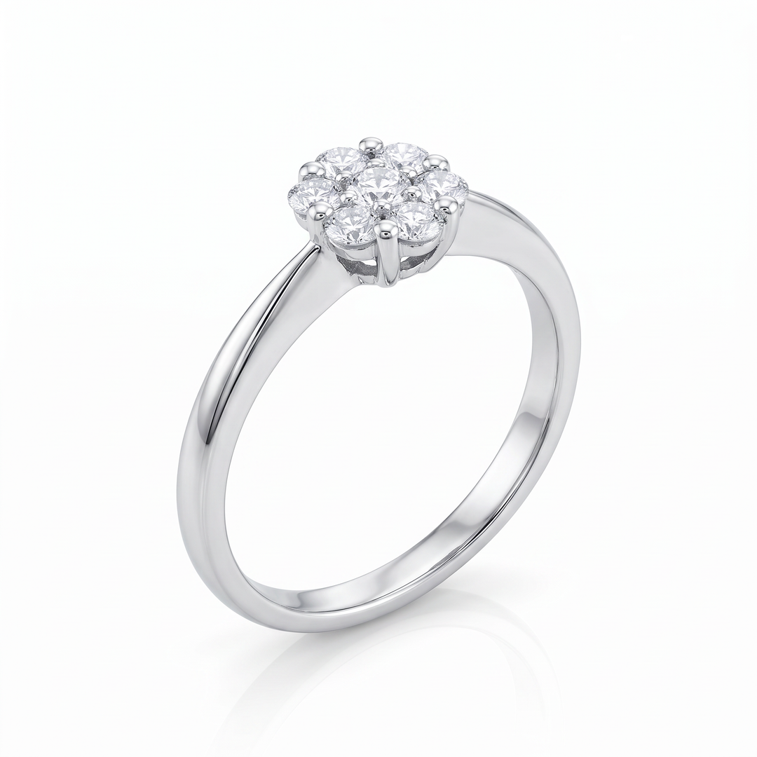 Diamond Flower Cluster Ring — 0.35ct TW