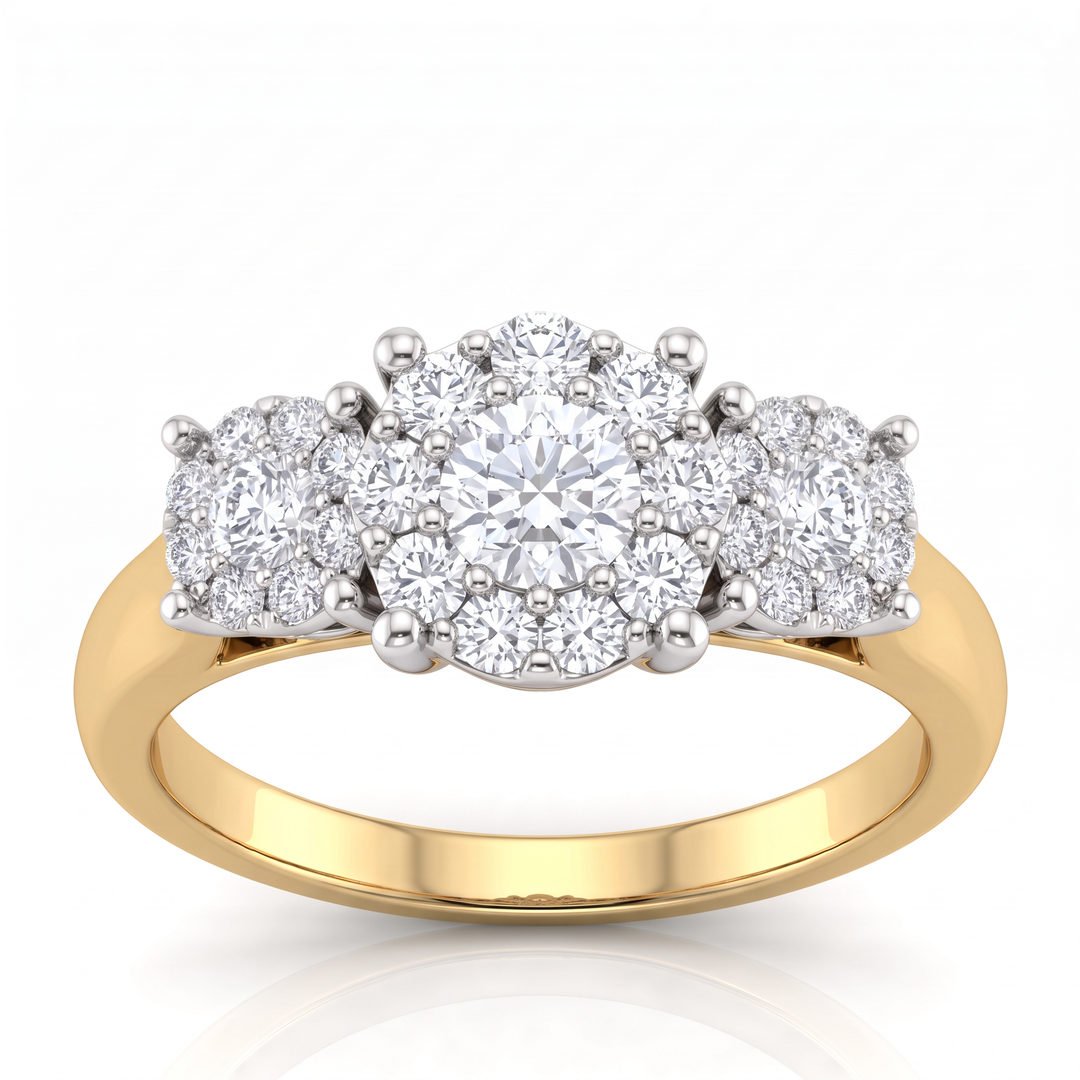 Diamond Cluster Ring, Yellow Gold — 0.35ct TW