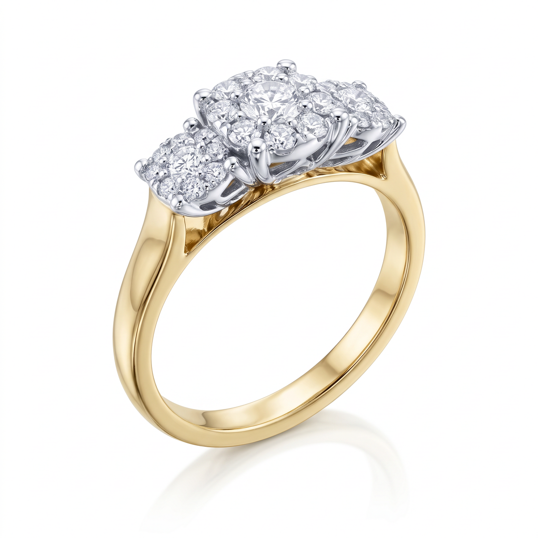 Diamond Cluster Ring, Yellow Gold — 0.35ct TW