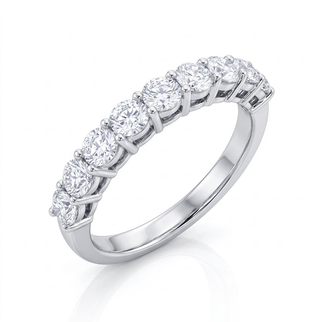 Nine-Stone Diamond Half Eternity Band — 0.49ct TW
