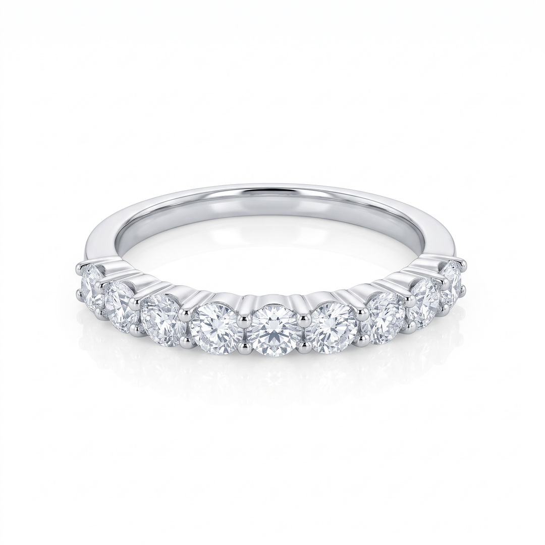 Nine-Stone Diamond Half Eternity Band — 0.57ct TW