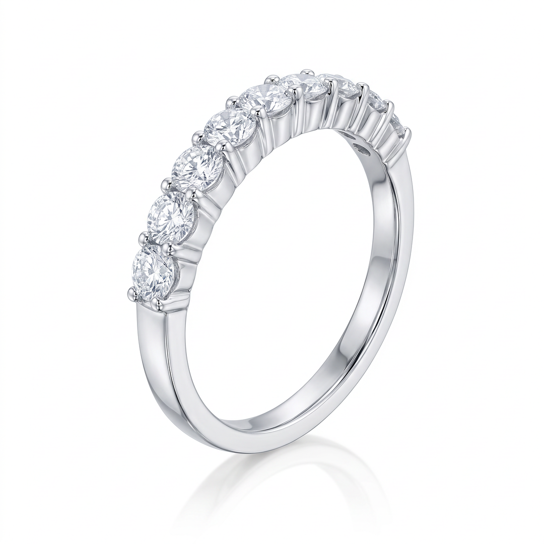 Nine-Stone Diamond Half Eternity Band — 0.57ct TW