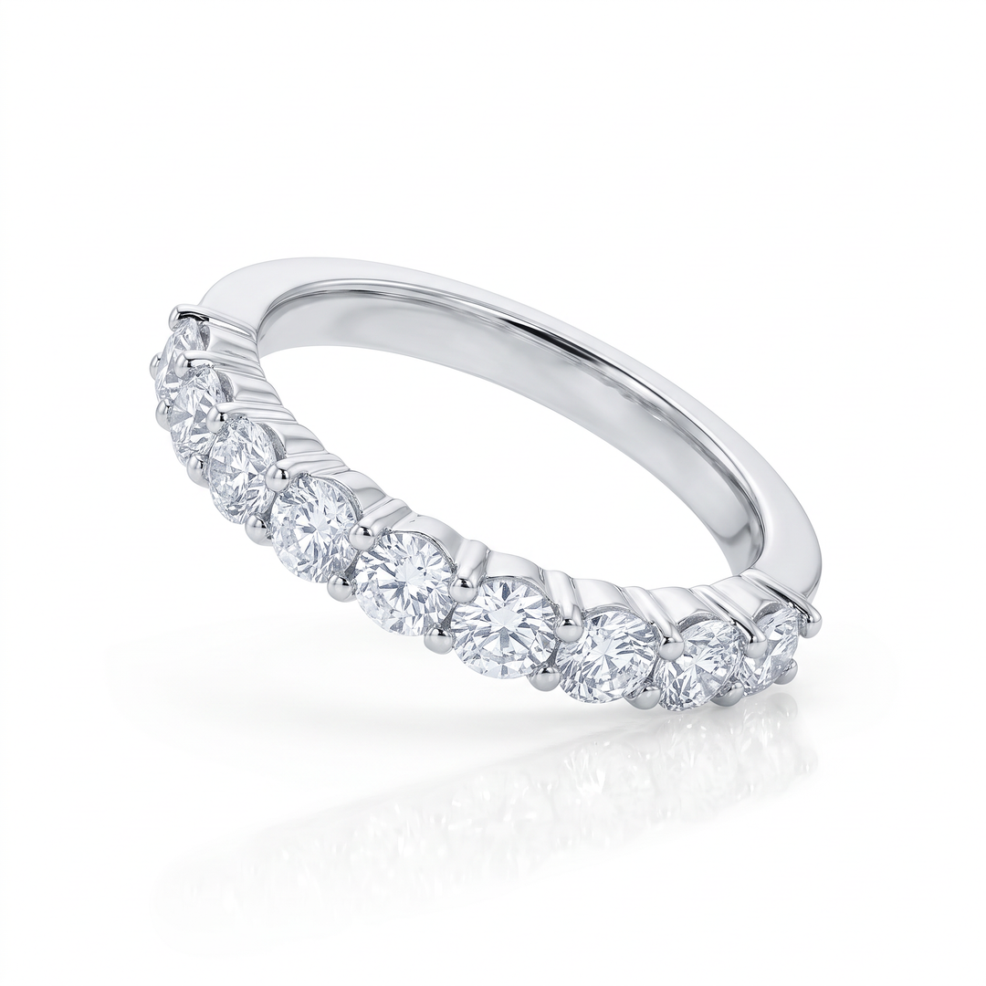 Nine-Stone Diamond Half Eternity Band — 0.57ct TW