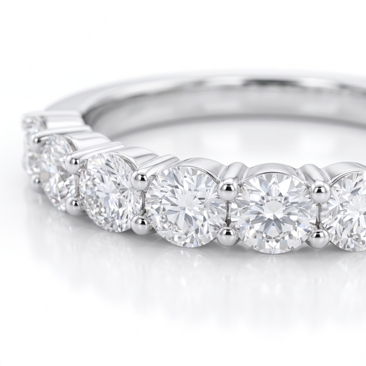 Nine-Stone Diamond Half Eternity Band — 0.57ct TW