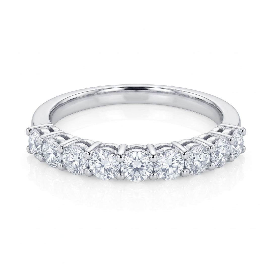 Nine-Stone Diamond Half Eternity Band — 0.58ct TW