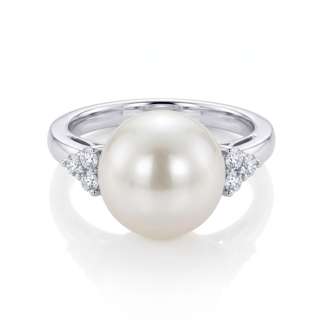 South Sea Pearl &amp; Diamond Ring — 0.28ct TW