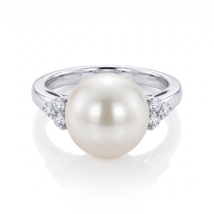 South Sea Pearl &amp; Diamond Ring — 0.28ct TW