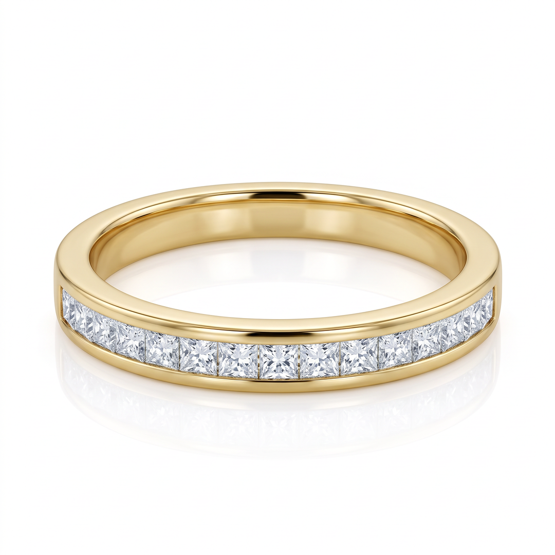 Fine Yellow Gold Channel-Set Diamond Band — 0.25ct TW