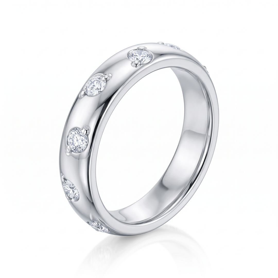 Hammer-Set Scatter Ring — 0.50ct TW