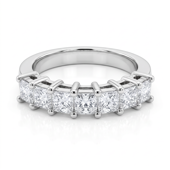 Seven-Stone Princess-Cut Diamond Band — 0.81ct TW