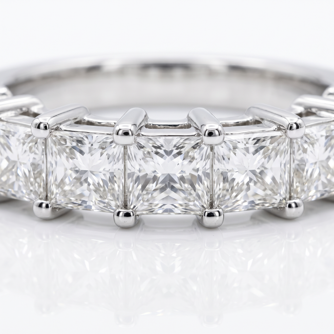 Seven-Stone Princess-Cut Diamond Band — 0.81ct TW